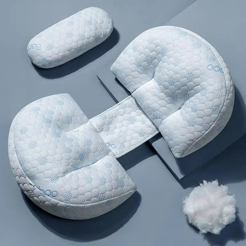 Coussin de grossesse ergonomique bleu
