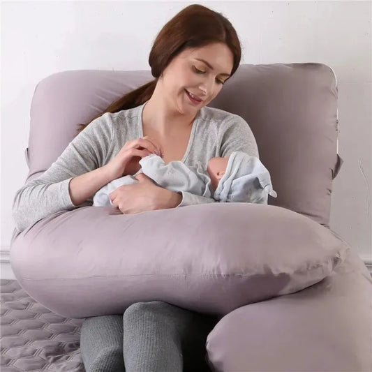 Coussin de maternité confortable – U ergonomique, housse coton