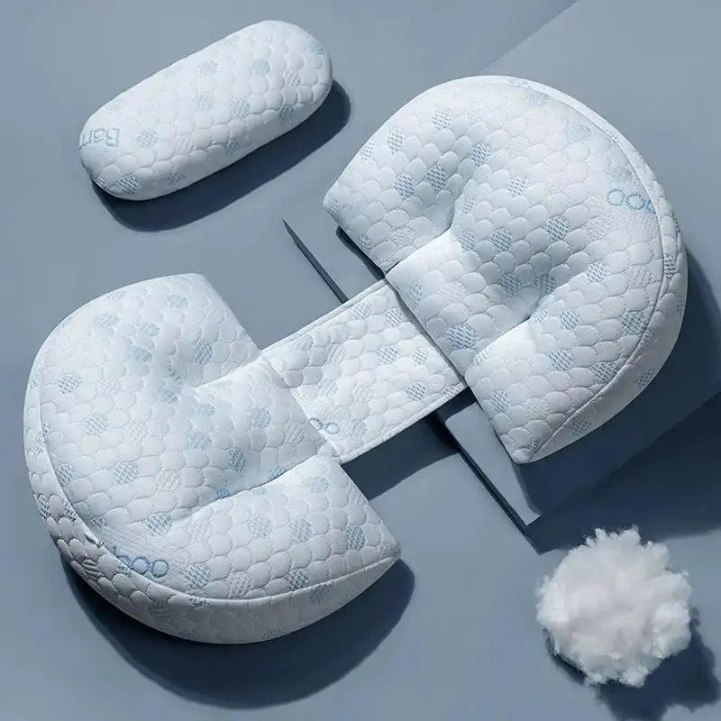 Coussin de grossesse ergonomique bleu