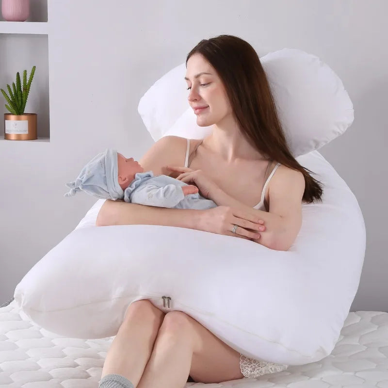 Coussin de maternité confortable – U ergonomique, housse coton