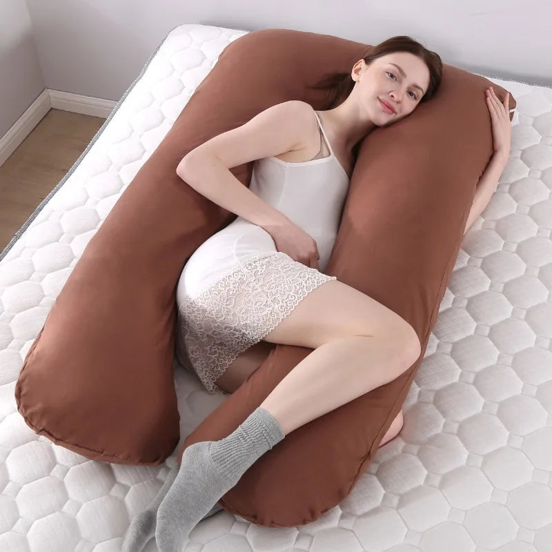 Coussin de maternité confortable – U ergonomique, housse coton